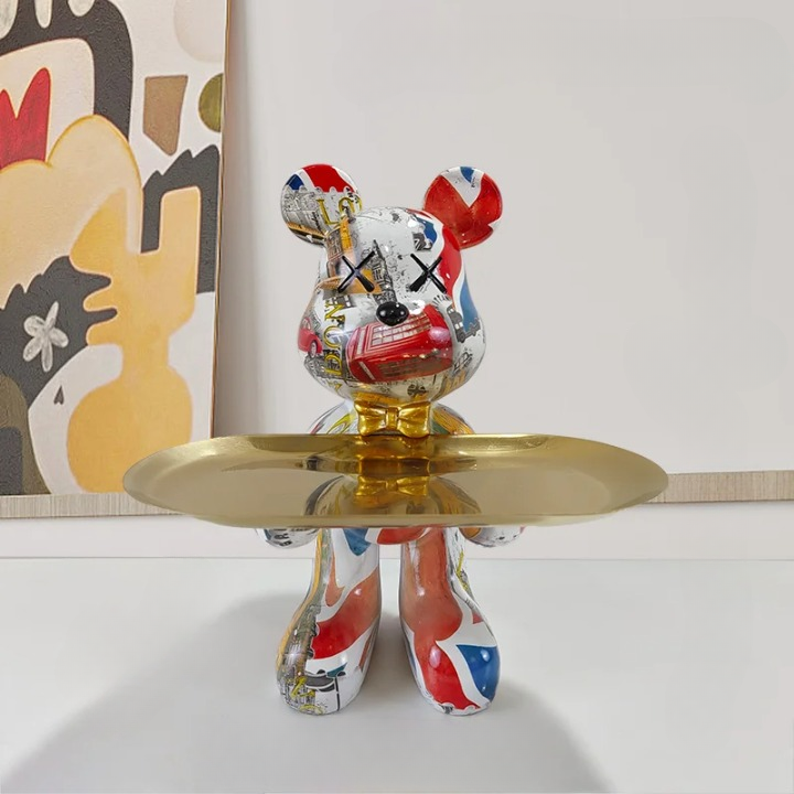 Bear-Shaped Figurine with Hidden Drawer – Charming Storage for Keys and Small Items