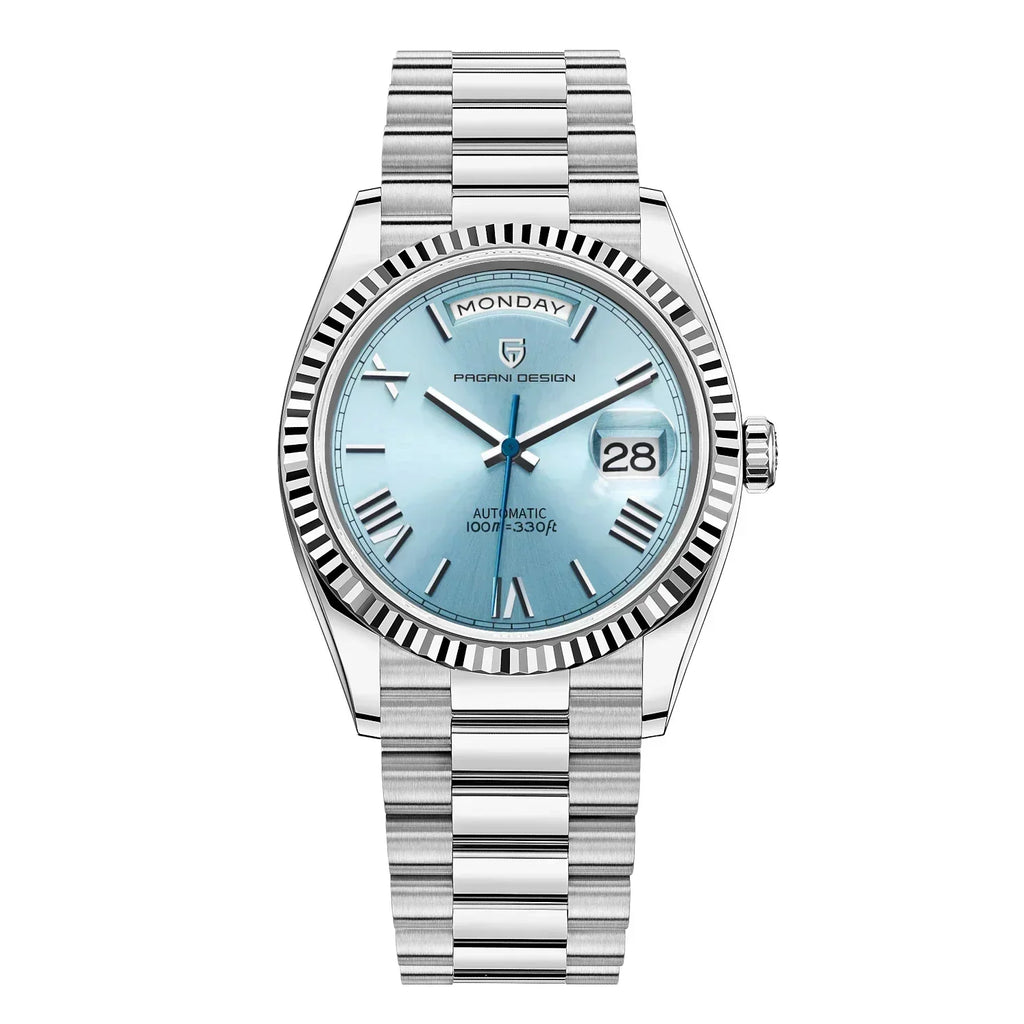 Premium Men's Automatic Watch – Stainless Steel, Self-Winding, Calendar Feature – Versatile Style for Any Occasion