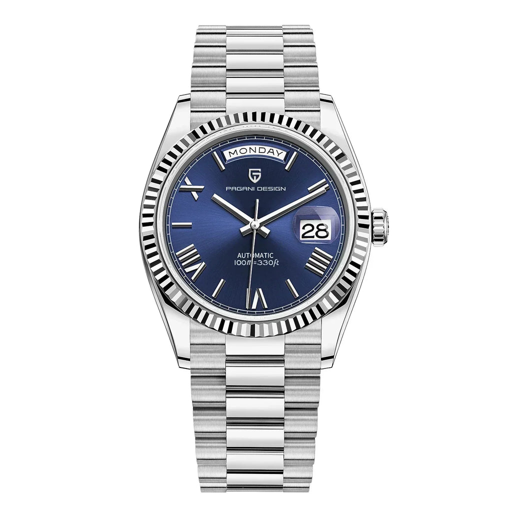 Premium Men's Automatic Watch – Stainless Steel, Self-Winding, Calendar Feature – Versatile Style for Any Occasion
