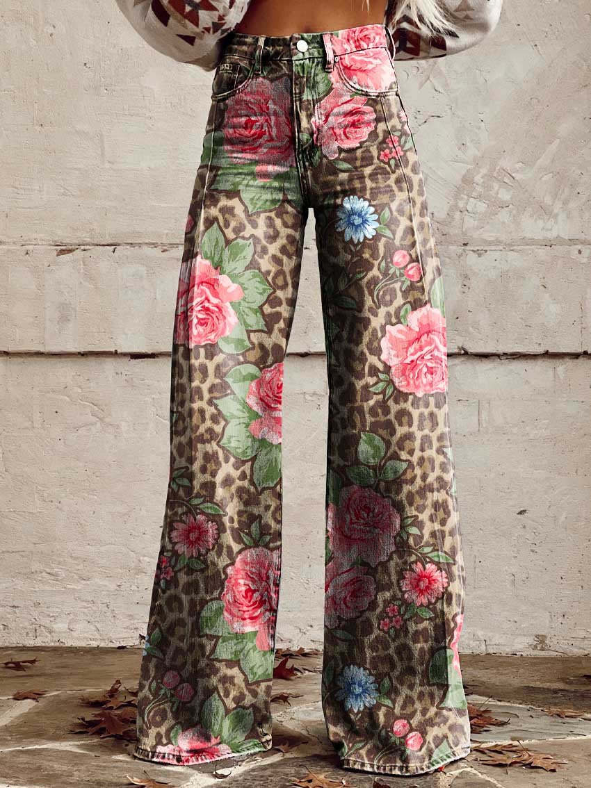 Women's Casual High Waist Baggy Jeans | Wide Leg