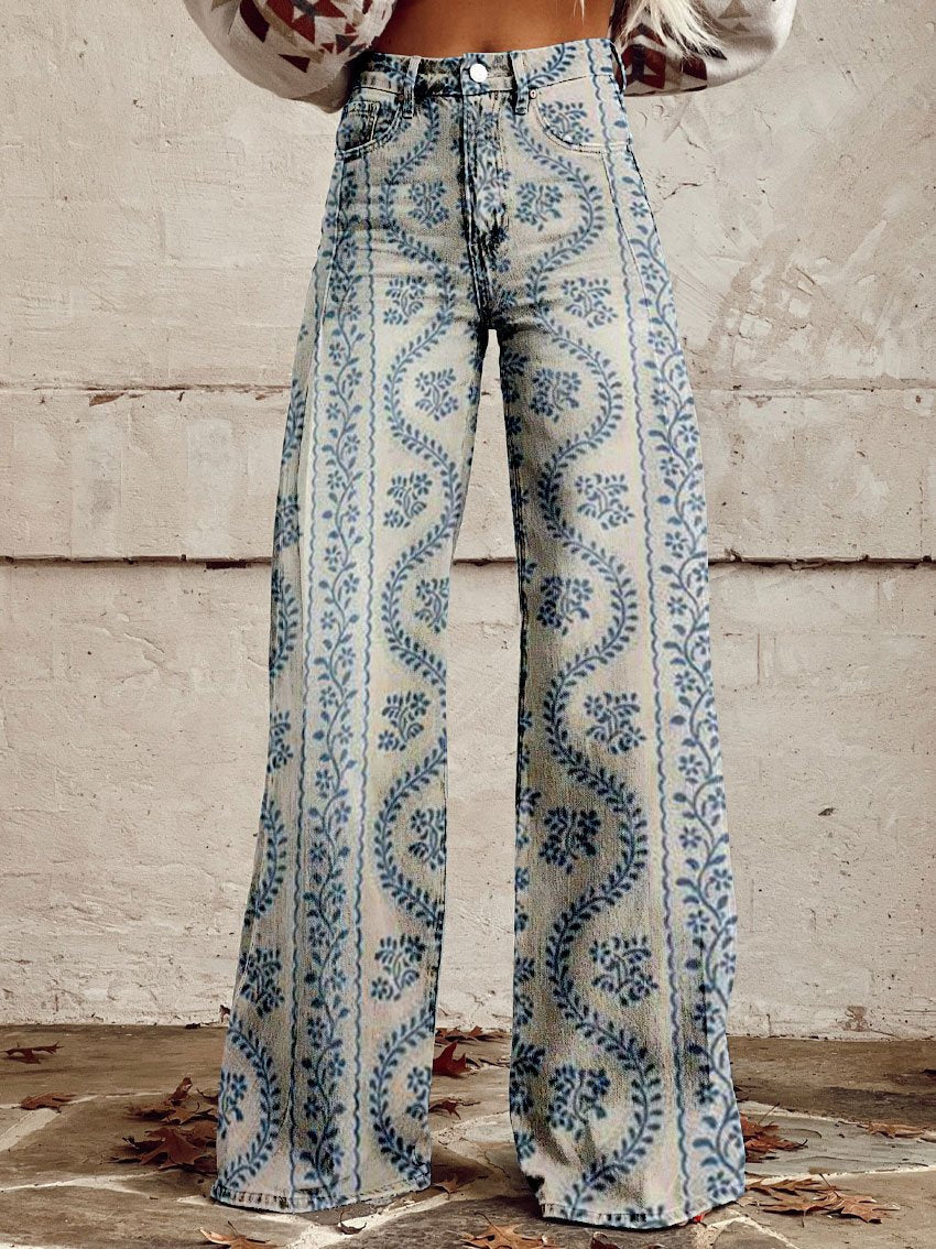 Women's Casual High Waist Baggy Jeans | Wide Leg