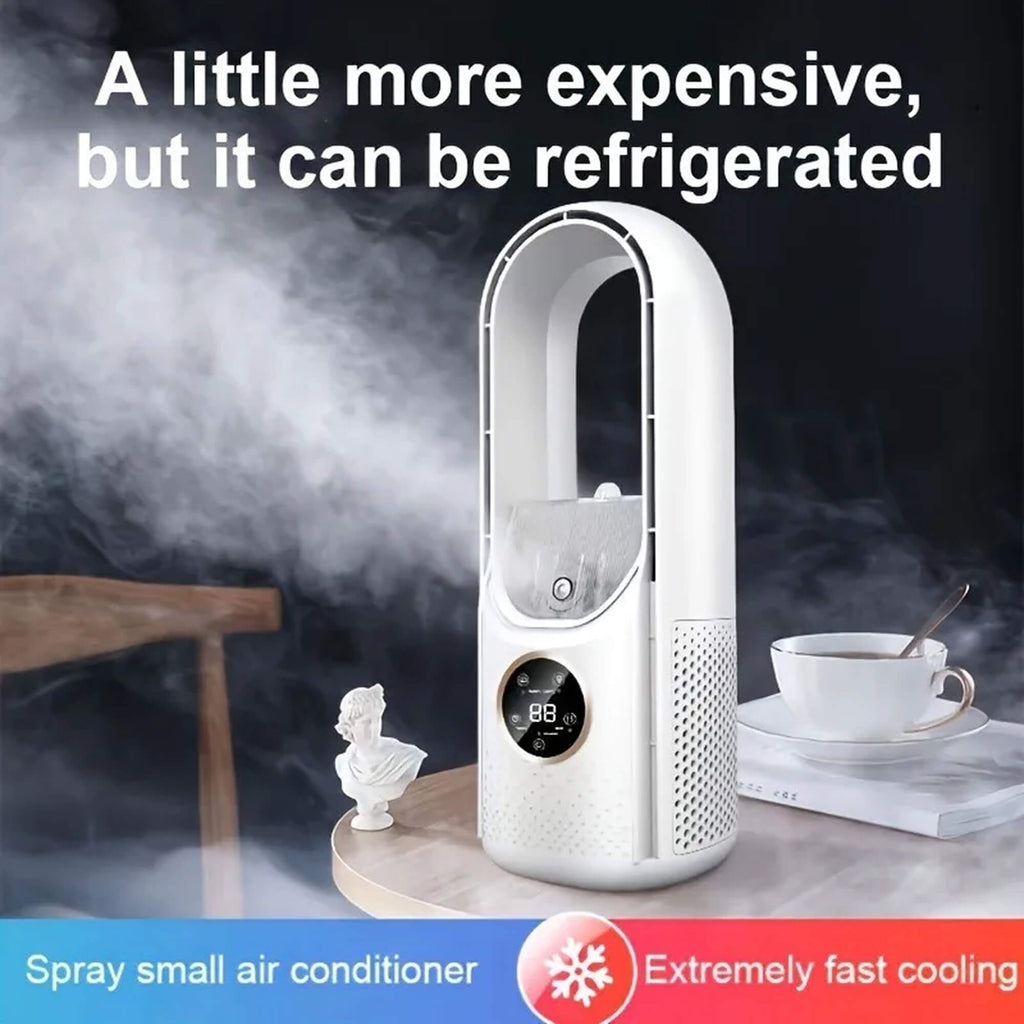 Silent Bladeless Portable Air Conditioner: Ergonomic Design for Home and Office Use