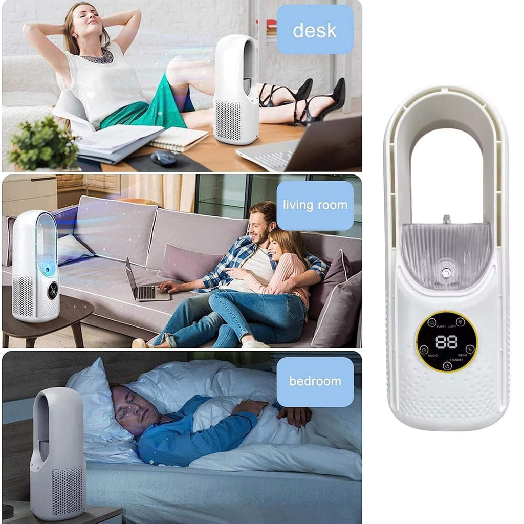 Silent Bladeless Portable Air Conditioner: Ergonomic Design for Home and Office Use