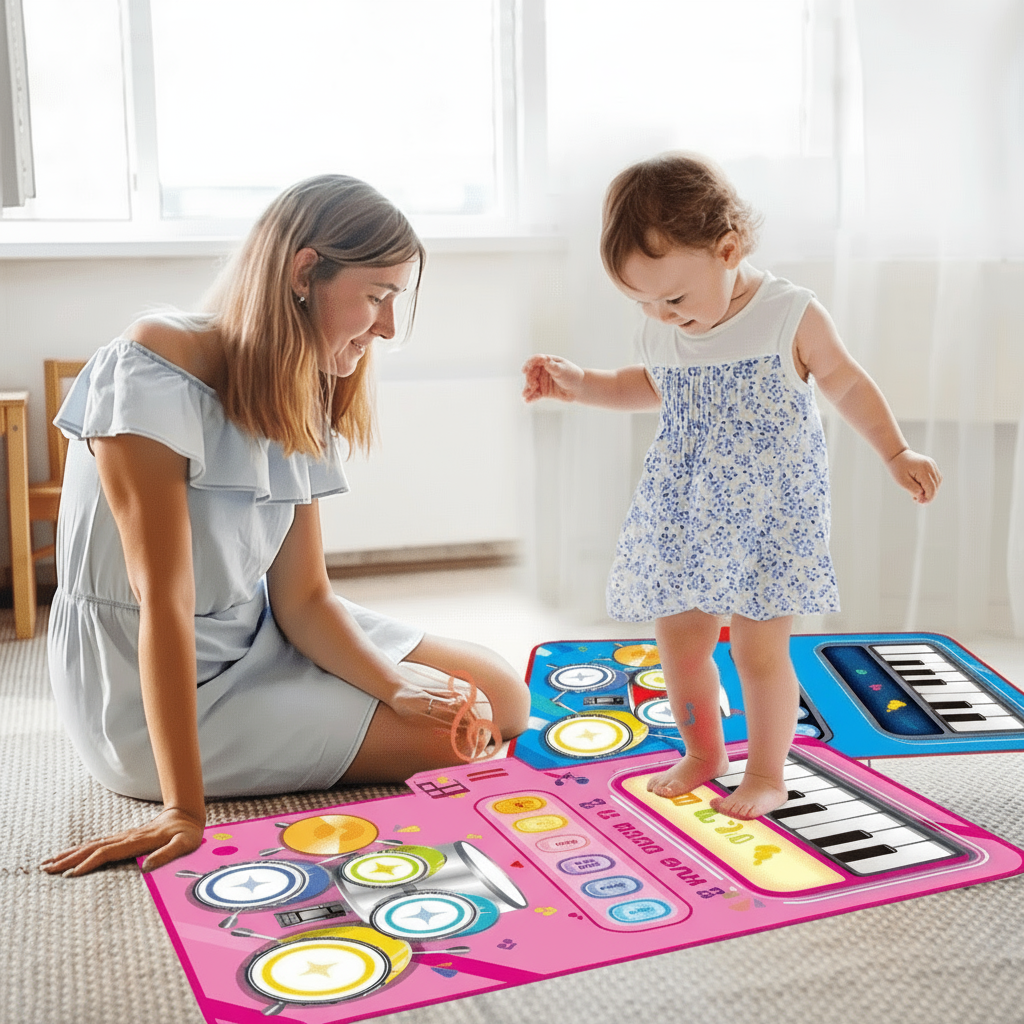 Interactive Music Mat for Kids with 5 Instruments (Drums, Piano, Violin)