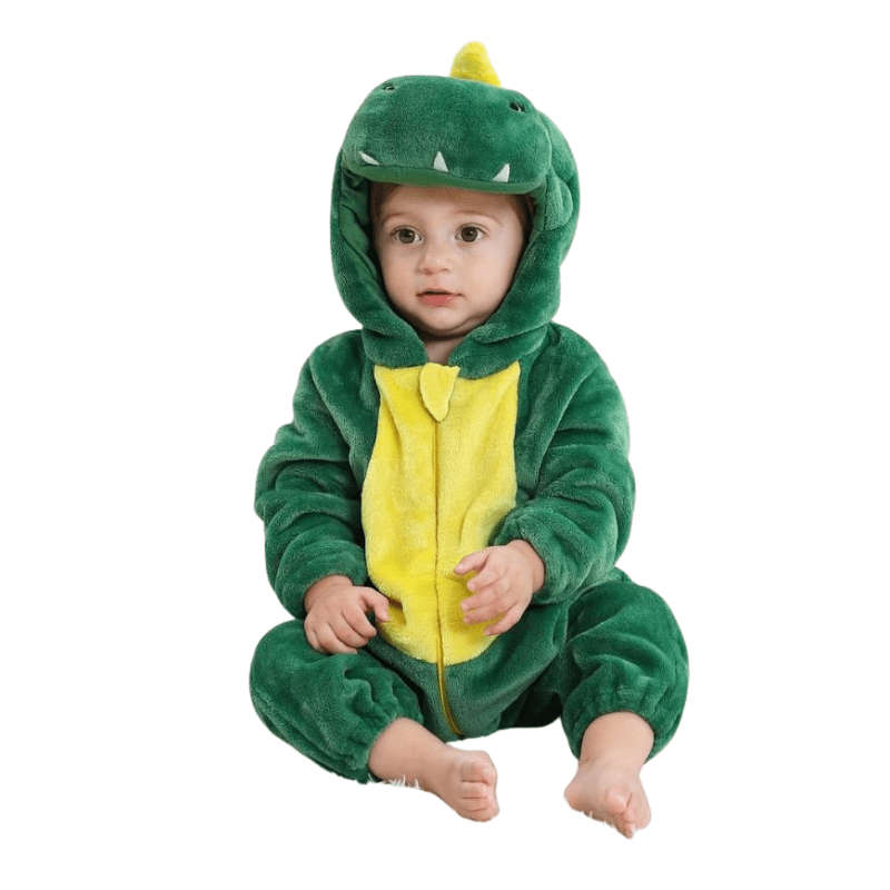 Animal Baby Overall – Fluffy Comfort with Zipper Access