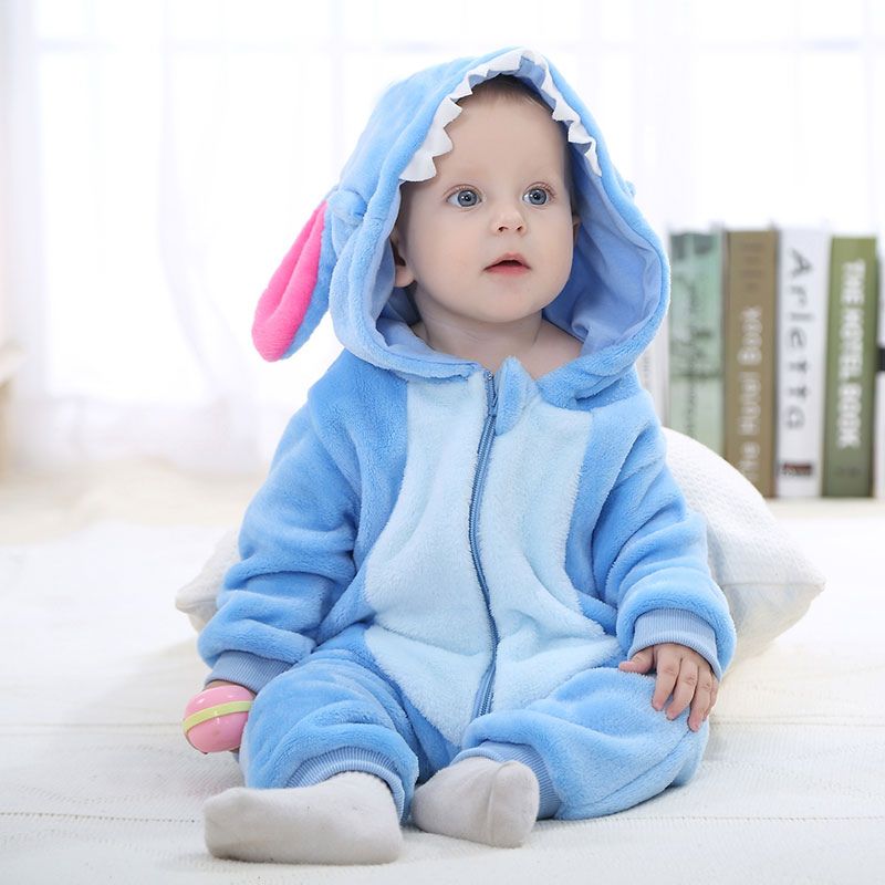 Animal Baby Overall – Fluffy Comfort with Zipper Access