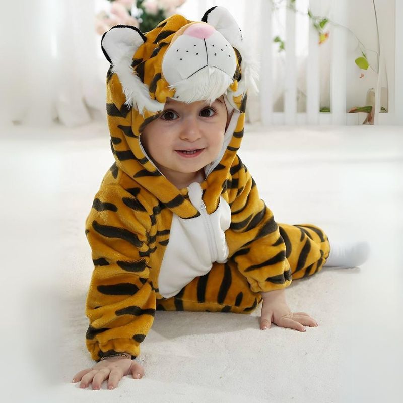 Animal Baby Overall – Fluffy Comfort with Zipper Access
