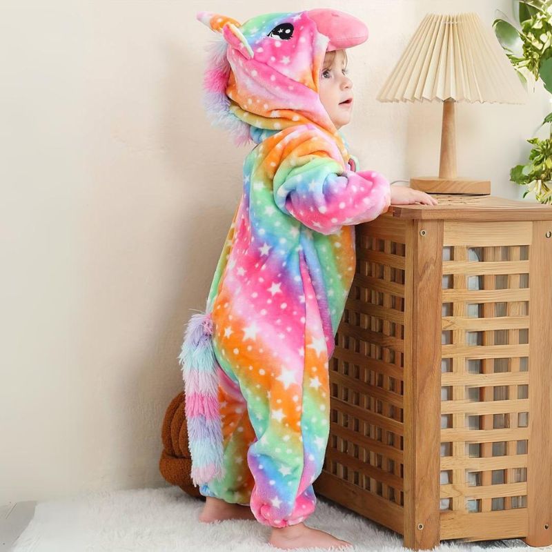 Animal Baby Overall – Fluffy Comfort with Zipper Access