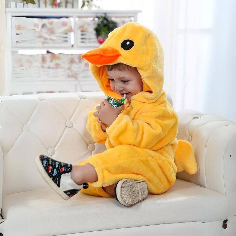 Animal Baby Overall – Fluffy Comfort with Zipper Access