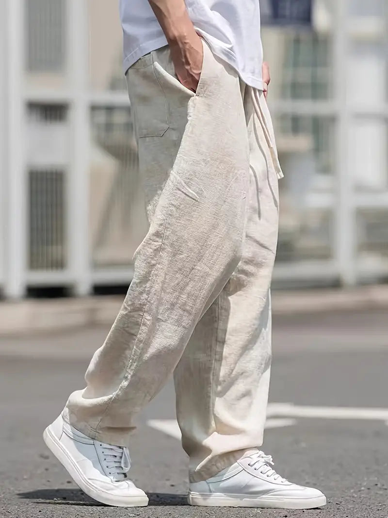 Men's Baggy Summer Linen Pants | Casual