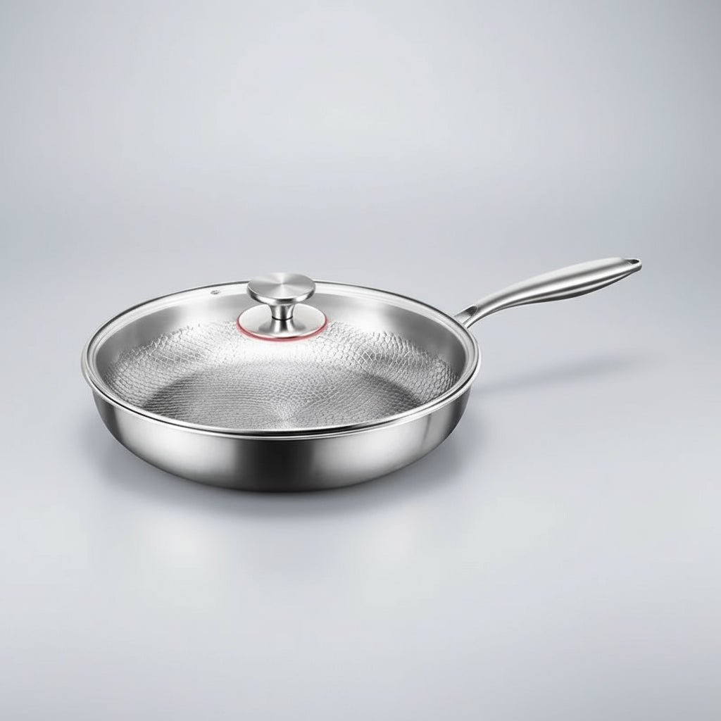 Titanium Hammered Non-Stick Frying Pan for Induction Cooktops and Modern Kitchens