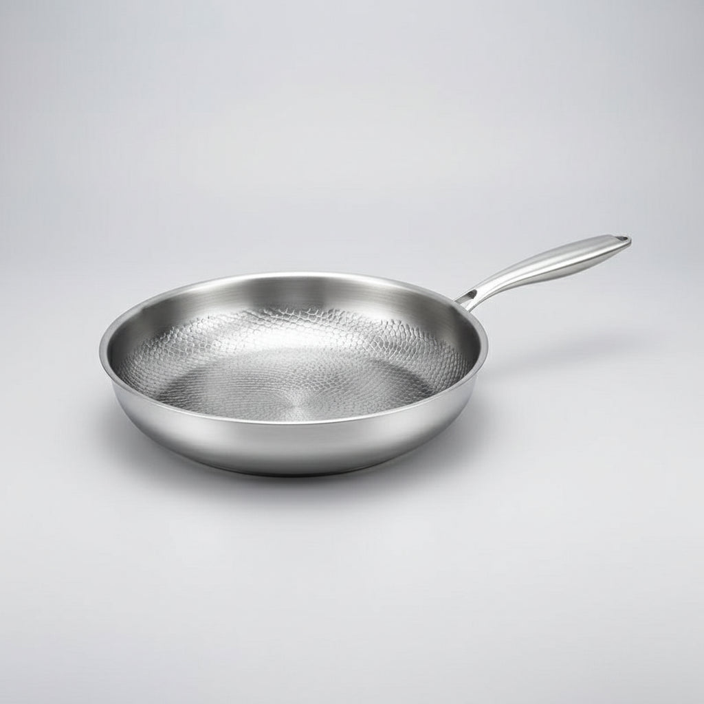 Titanium Hammered Non-Stick Frying Pan for Induction Cooktops and Modern Kitchens