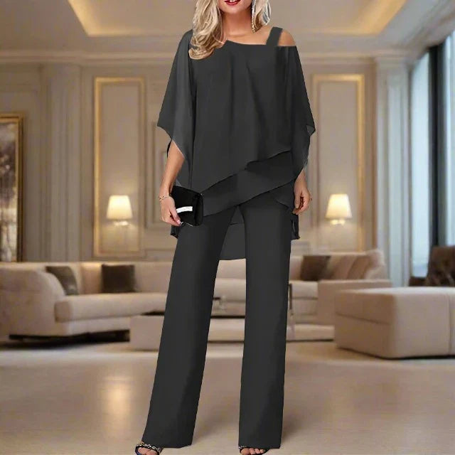 Stylish Women's Jumpsuit with Asymmetrical Top | Set