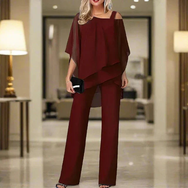 Stylish Women's Jumpsuit with Asymmetrical Top | Set