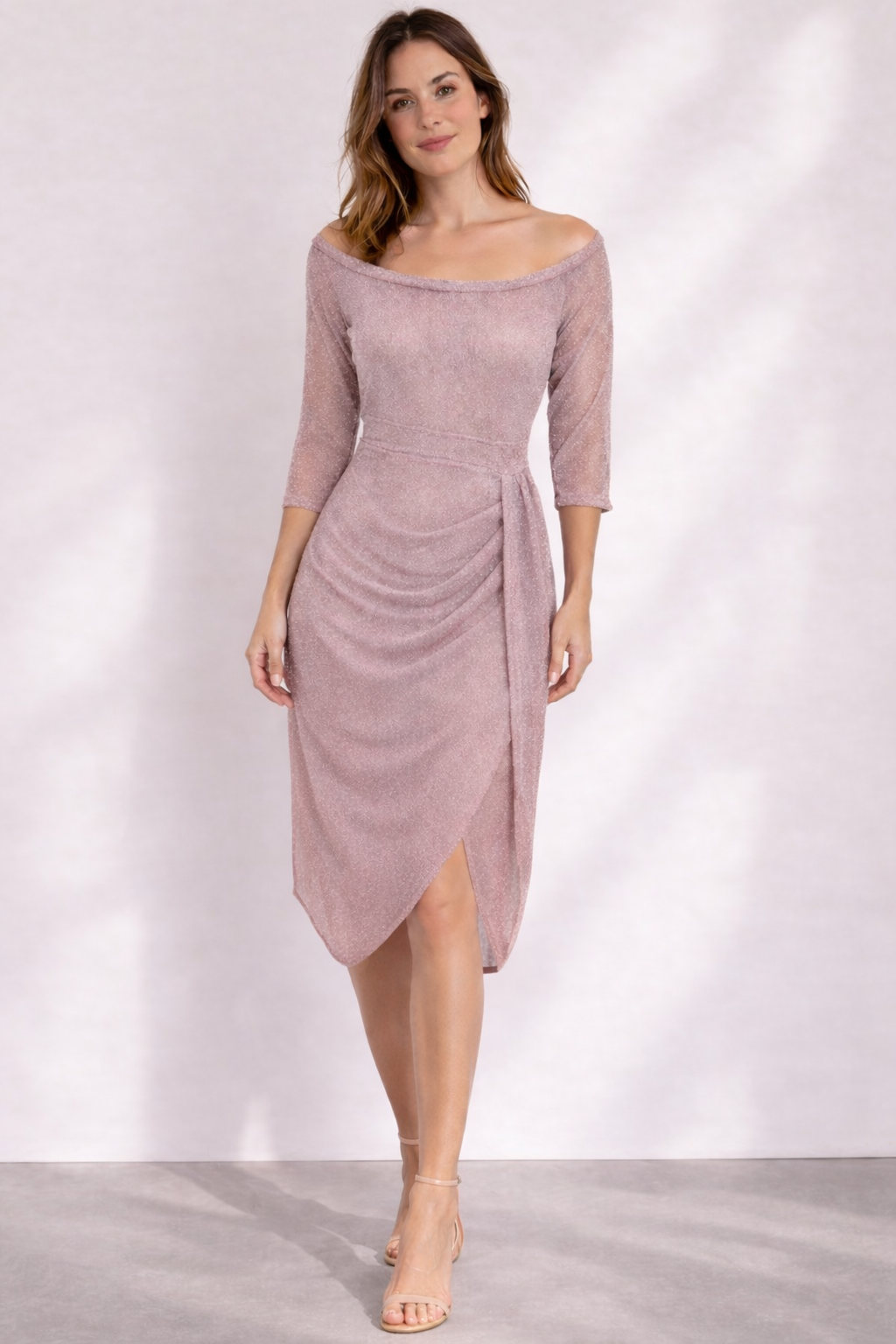 Women’s Off-Shoulder Wedding Guest Dress | Midi