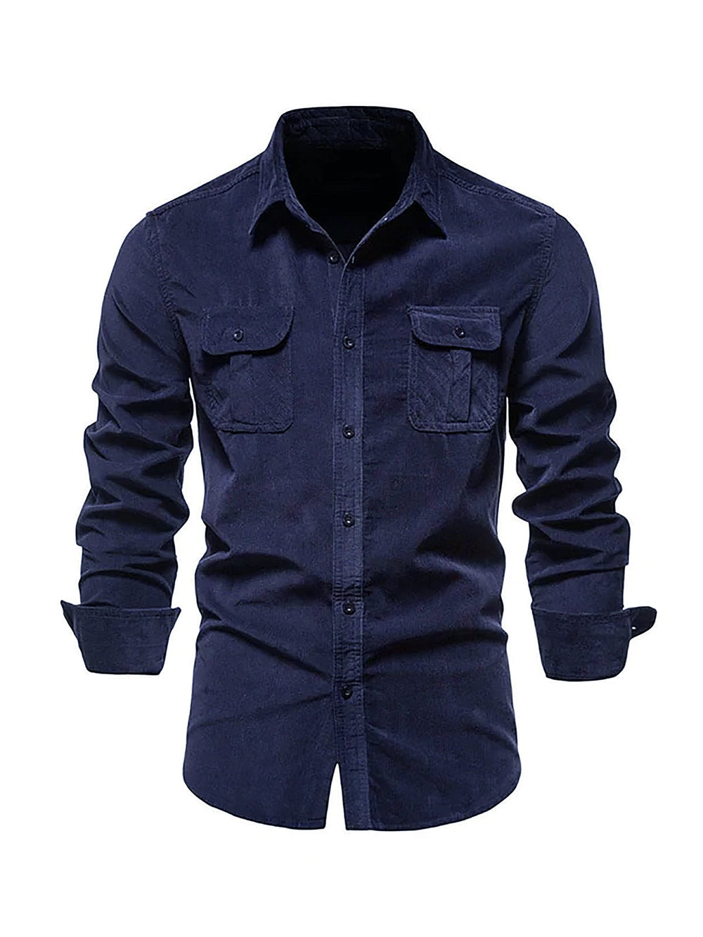 Men's Casual Long Sleeve Shirt | with Flap Pockets