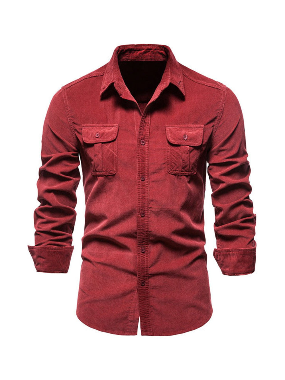 Men's Casual Long Sleeve Shirt | with Flap Pockets
