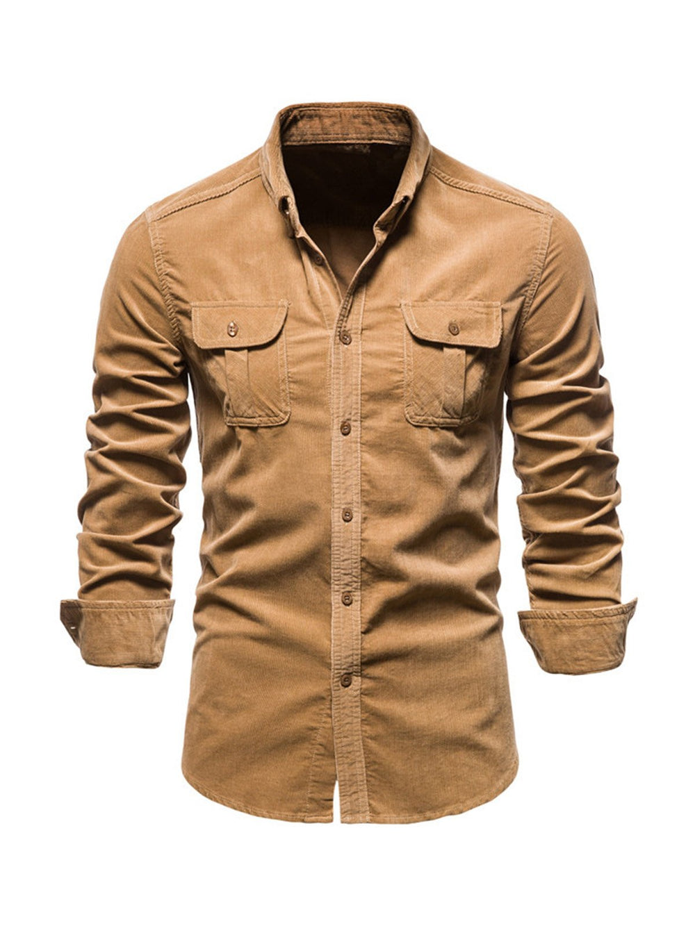 Men's Casual Long Sleeve Shirt | with Flap Pockets