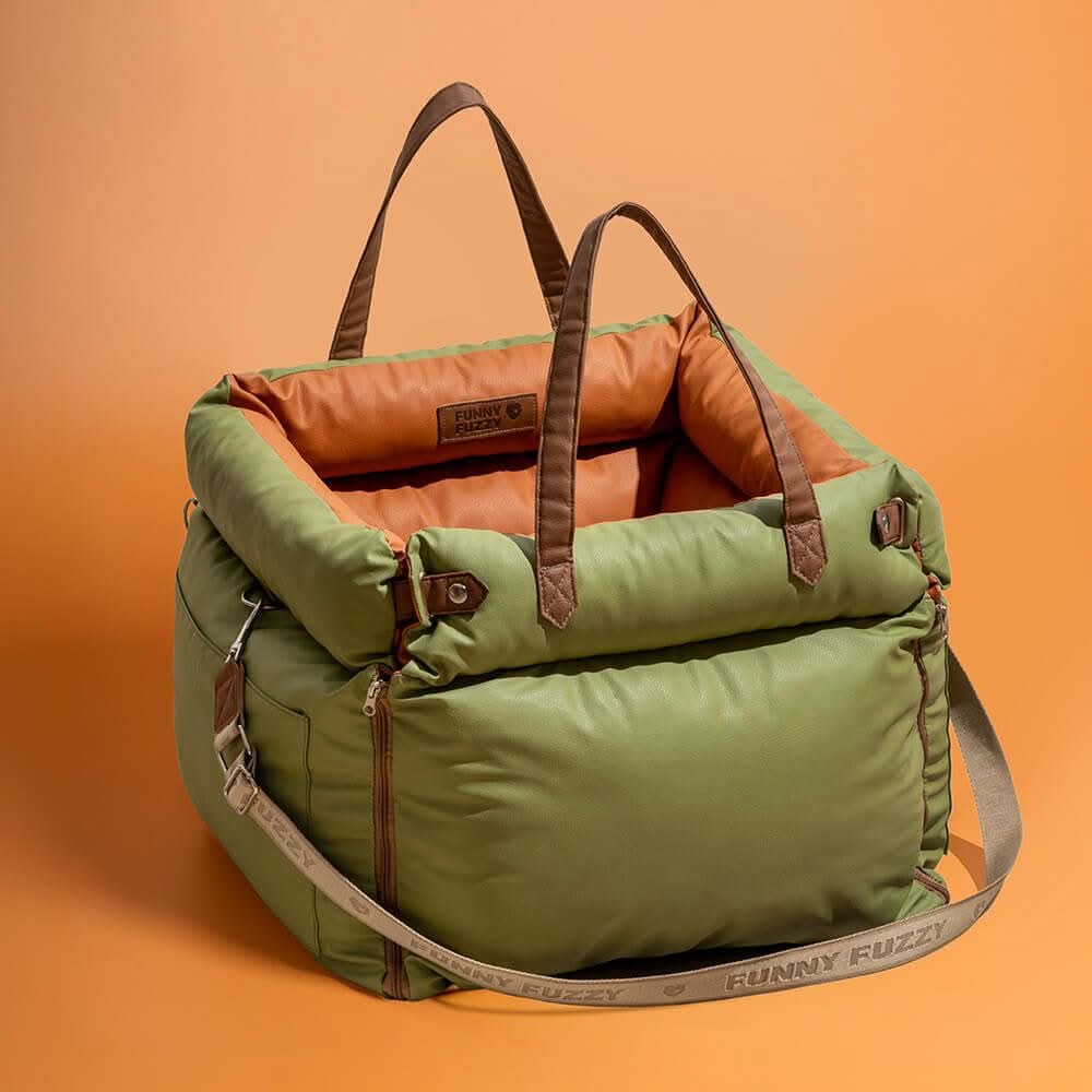 Luxury Dog Car Seat with Safety Belt for Stylish Rides