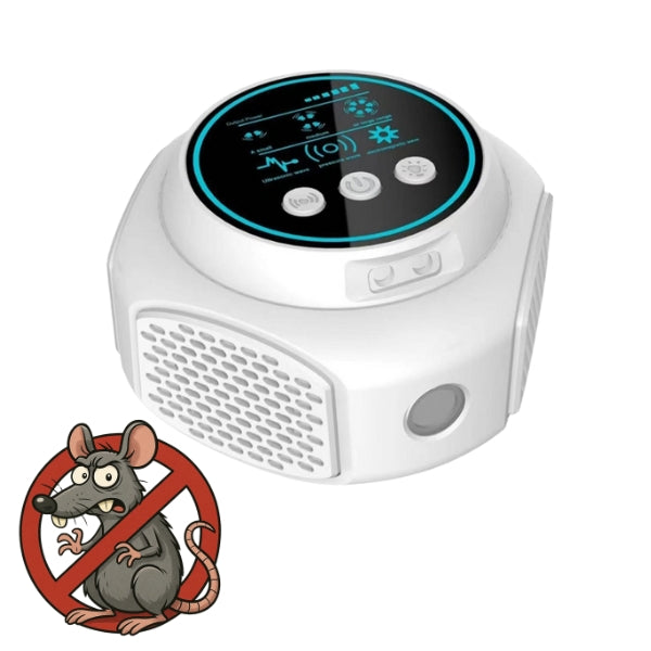 Silent Ultrasonic Rat Repeller for Indoor and Outdoor Use - Covers 3200 Sq Ft