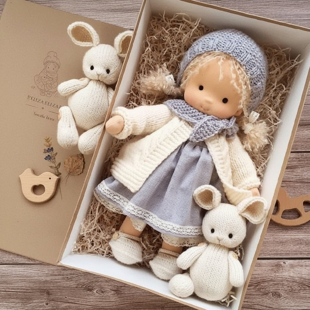 Handmade Cotton Waldorf Doll for Creative Play