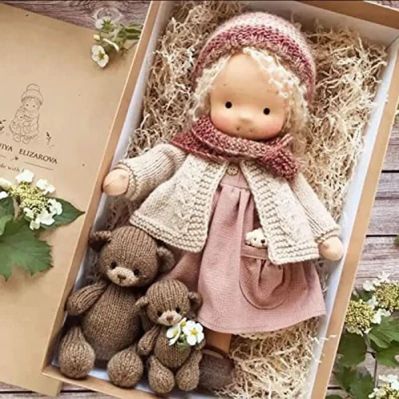 Handmade Cotton Waldorf Doll for Creative Play