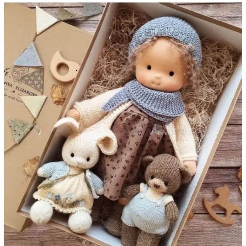 Handmade Cotton Waldorf Doll for Creative Play