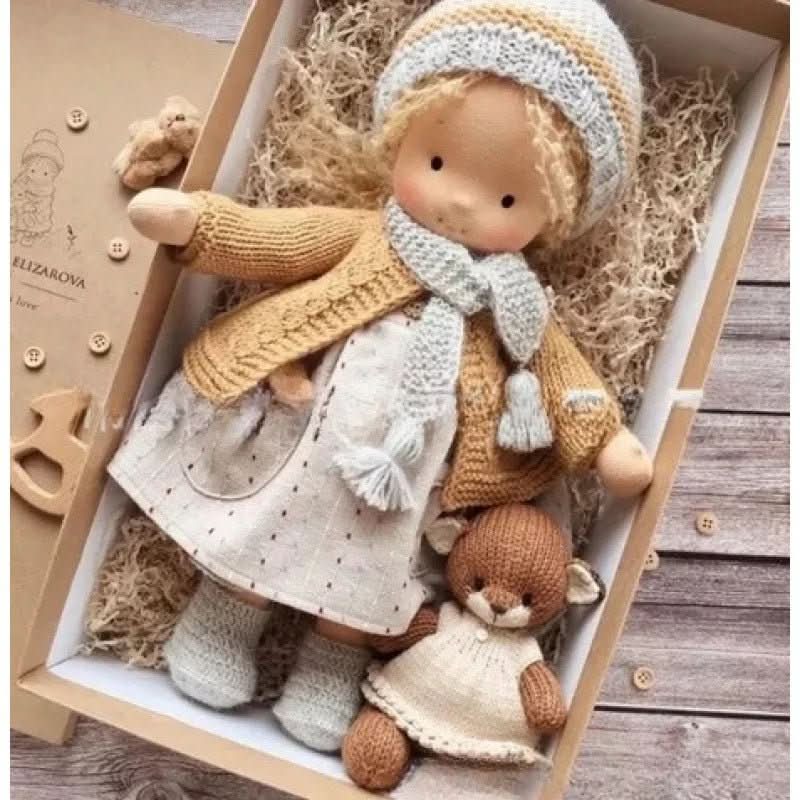 Handmade Cotton Waldorf Doll for Creative Play