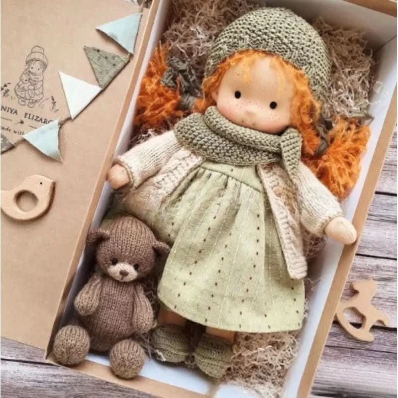 Handmade Cotton Waldorf Doll for Creative Play