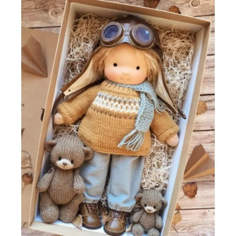 Handmade Cotton Waldorf Doll for Creative Play