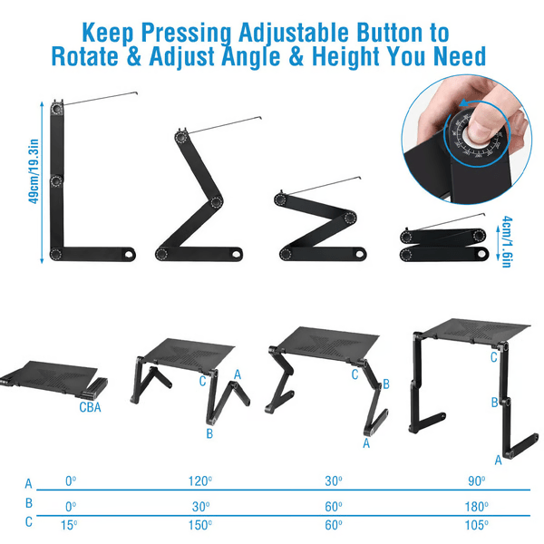 360-Degree Ergonomic Laptop Stand for Healthy and Flexible Work
