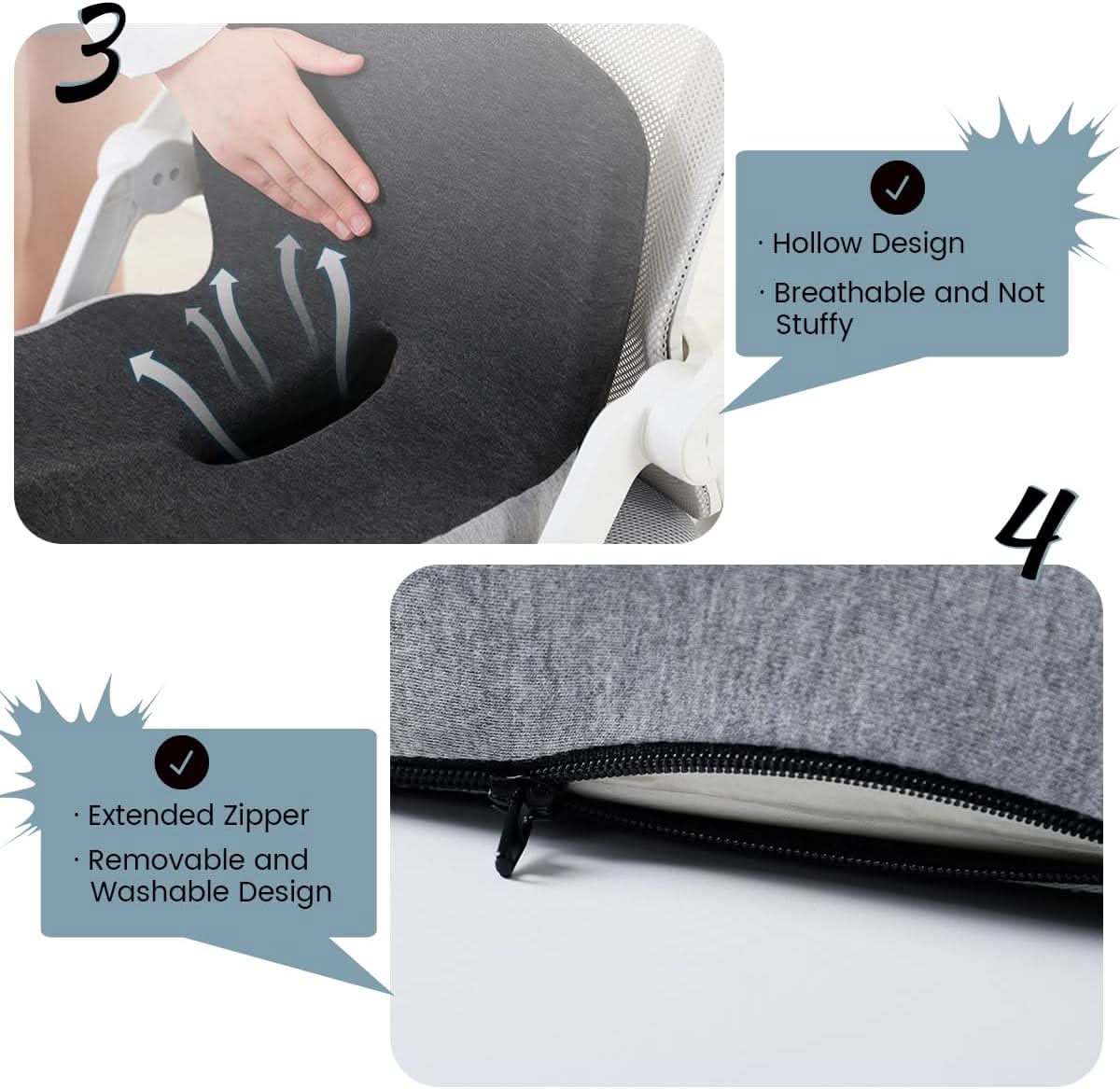 Premium Memory Foam Cushion for Enhanced Posture and Comfort