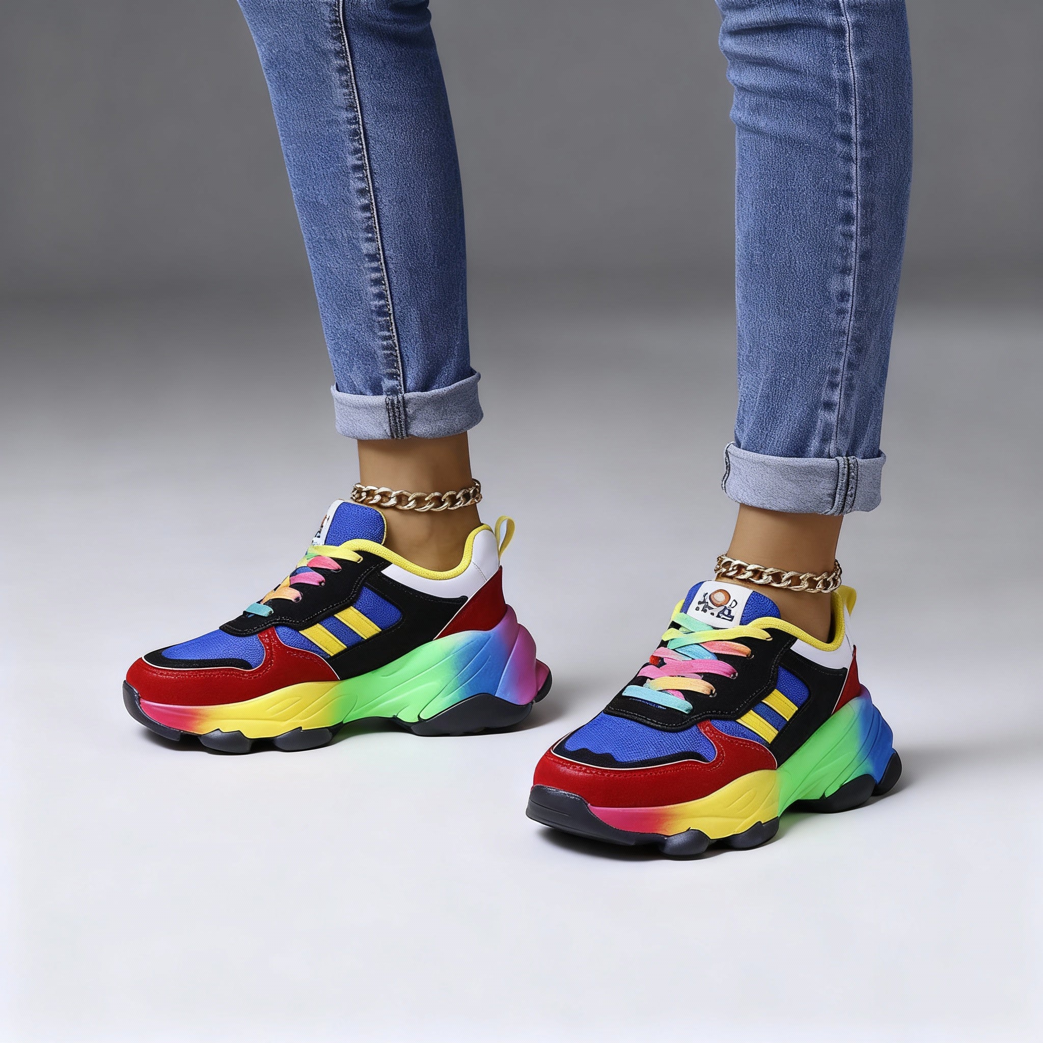 Women's Sporty Colorful Sneakers | Platform