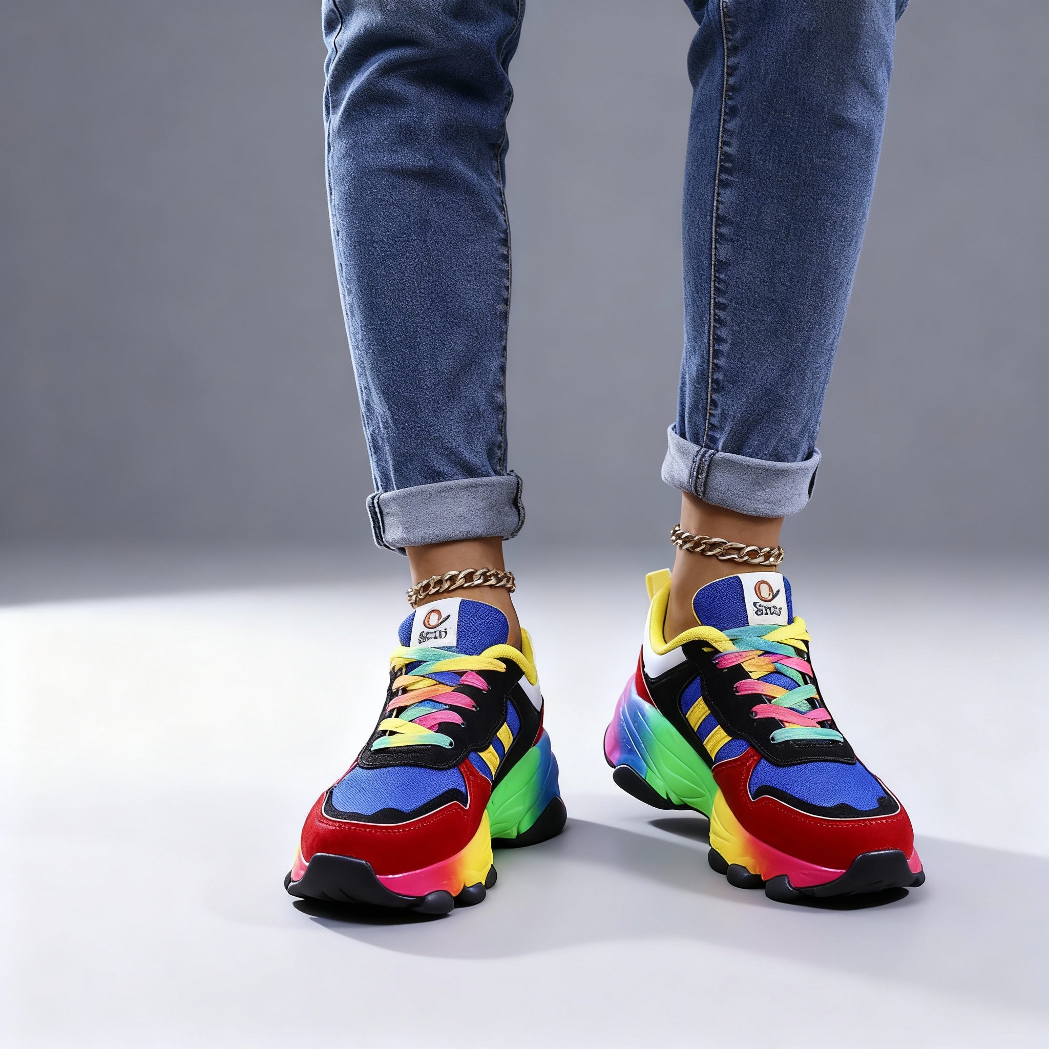 Women's Sporty Colorful Sneakers | Platform