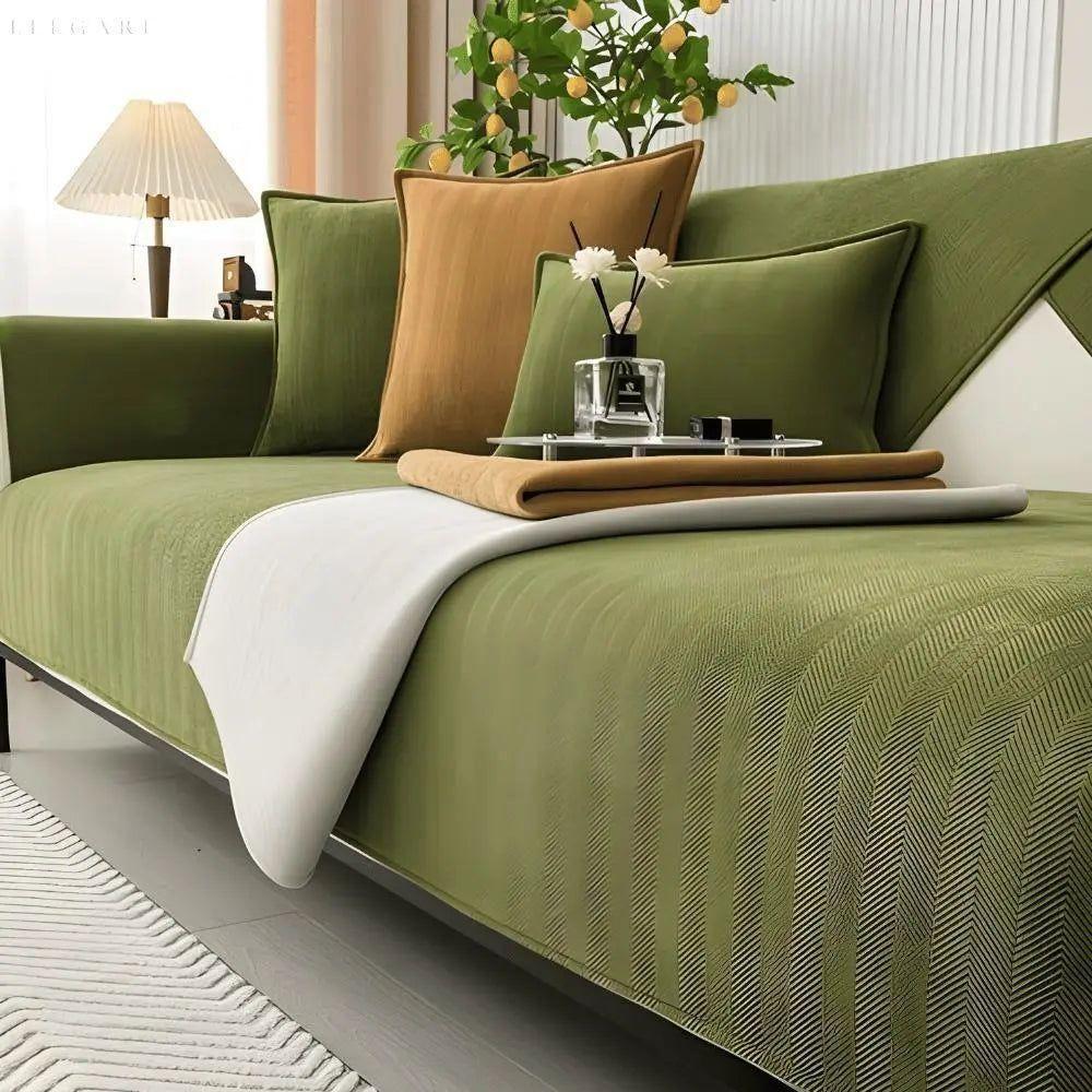 L-Shape Sofa Cover – Non-Slip Soft Couch Protector for Comfort and Style