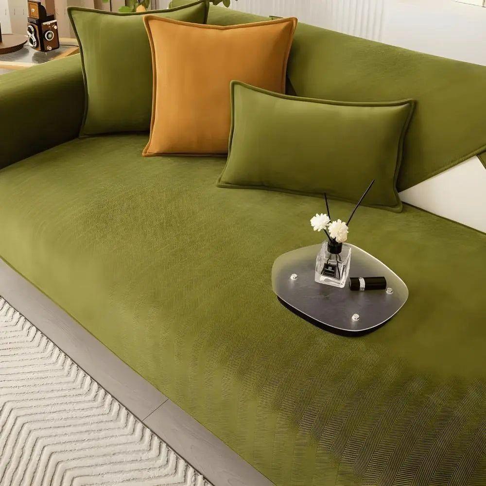 L-Shape Sofa Cover – Non-Slip Soft Couch Protector for Comfort and Style