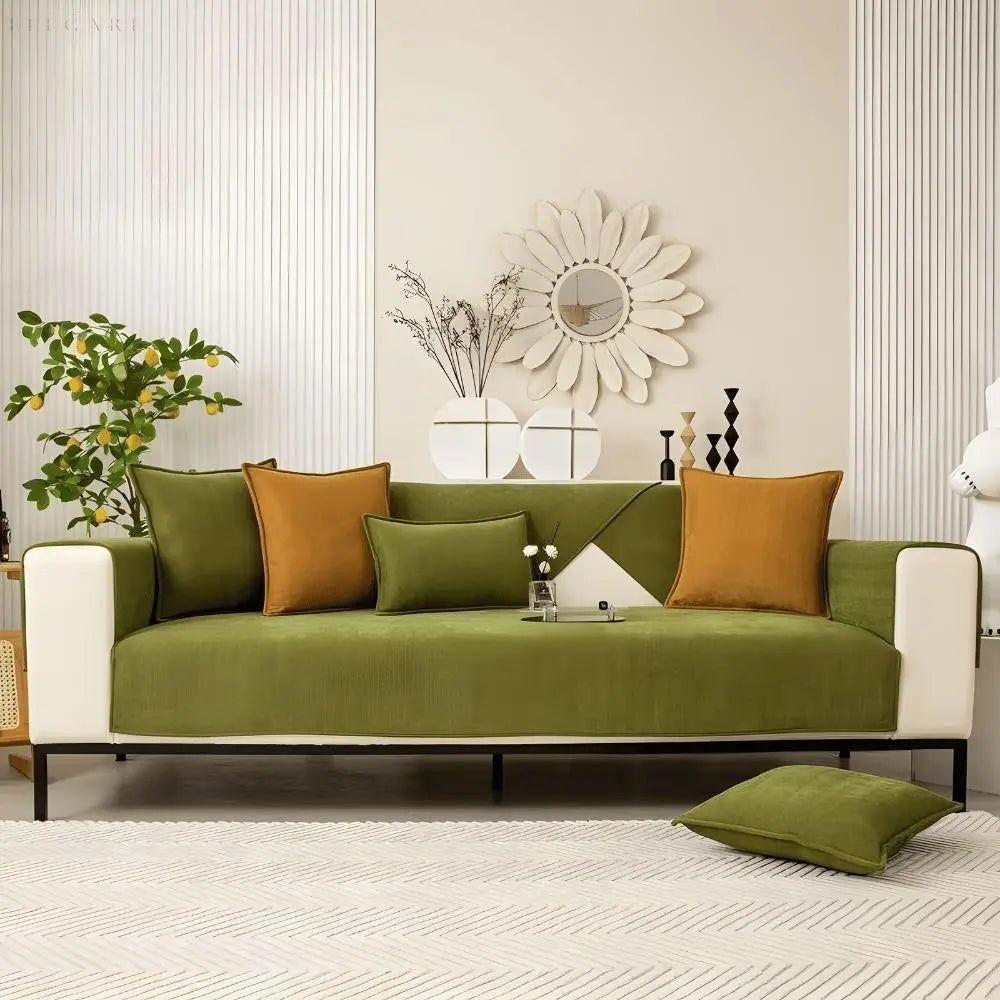 L-Shape Sofa Cover – Non-Slip Soft Couch Protector for Comfort and Style
