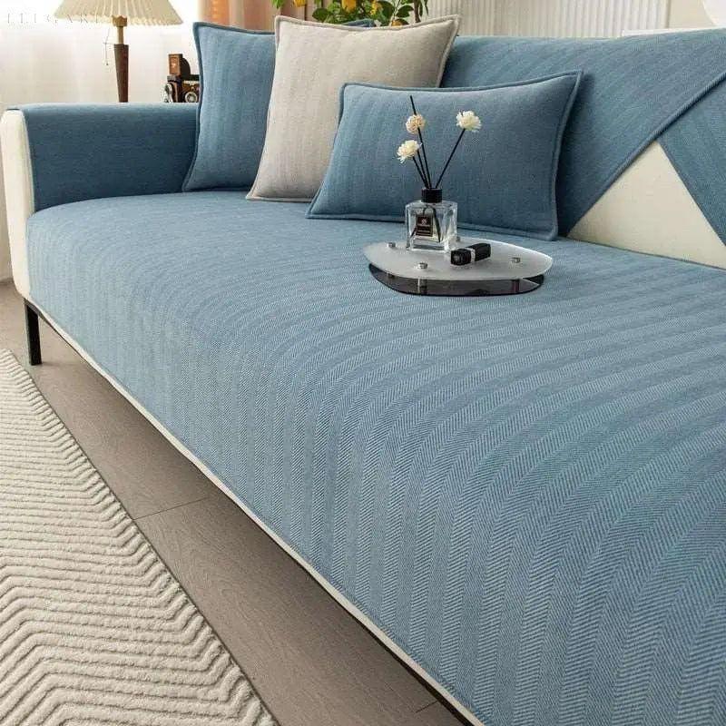L-Shape Sofa Cover – Non-Slip Soft Couch Protector for Comfort and Style