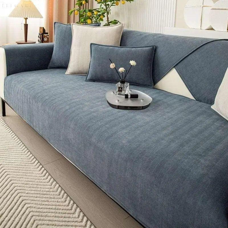 L-Shape Sofa Cover – Non-Slip Soft Couch Protector for Comfort and Style