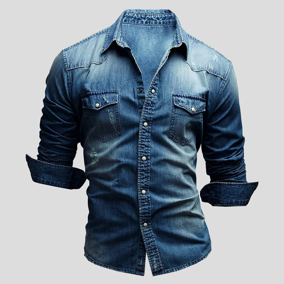 Men's Long Sleeve Button-Up Shirt | with Chest Pockets