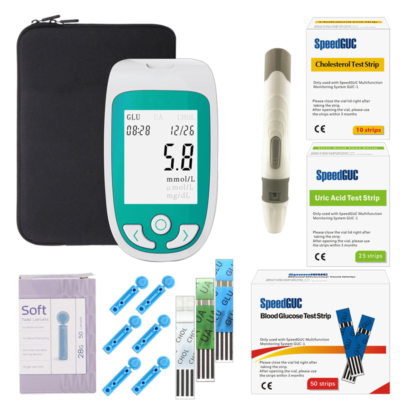 Health Monitor: Cholesterol, Glucose & Uric Acid Levels