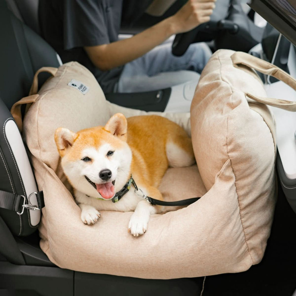 Dog Seat Bed with Safety Belt & Non-Slip Bottom for Comfortable Rides