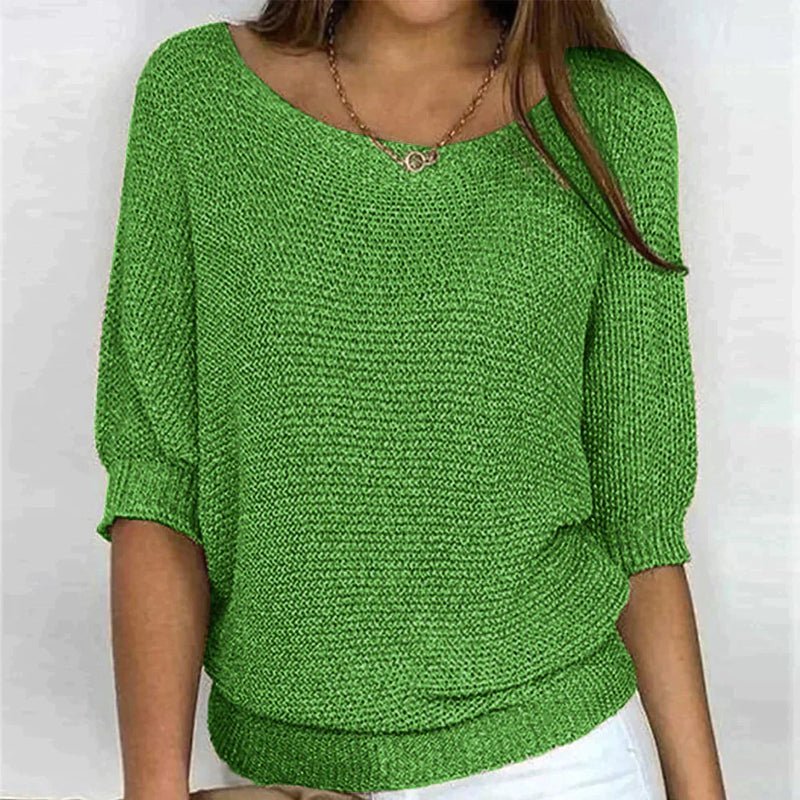 Women's Mid-Length Sleeves Knit Pullover | Loose