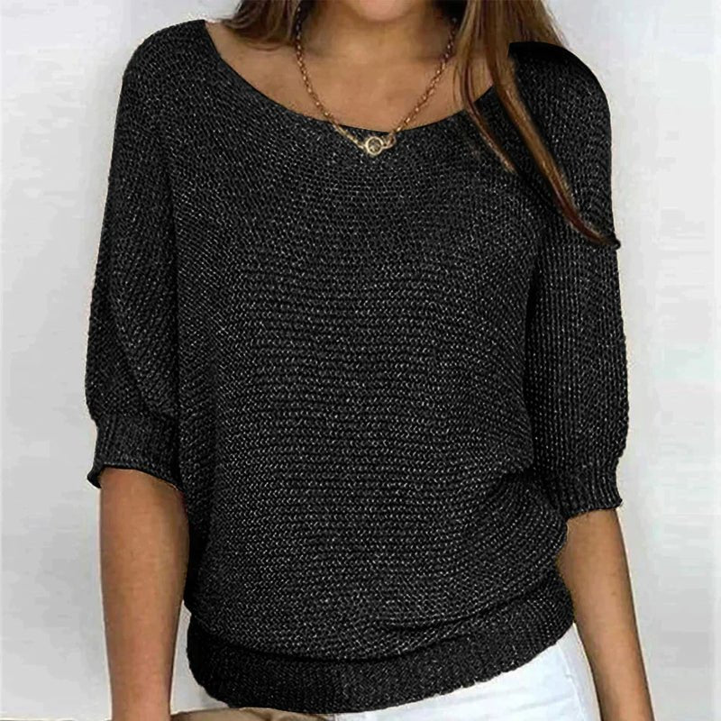 Women's Mid-Length Sleeves Knit Pullover | Loose