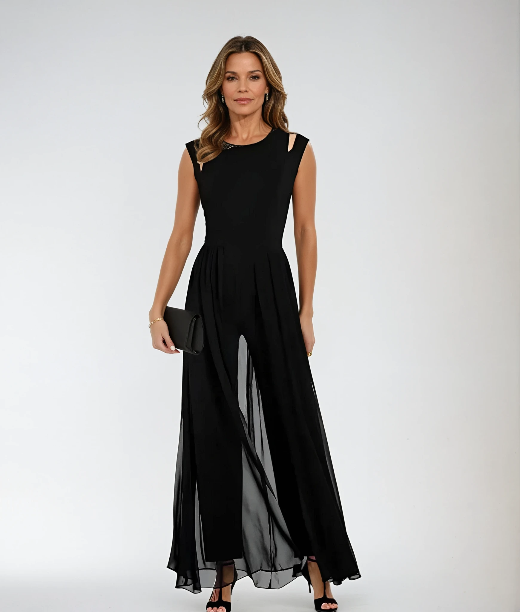Women's Formal Wide Leg Jumpsuit | Sleeveless
