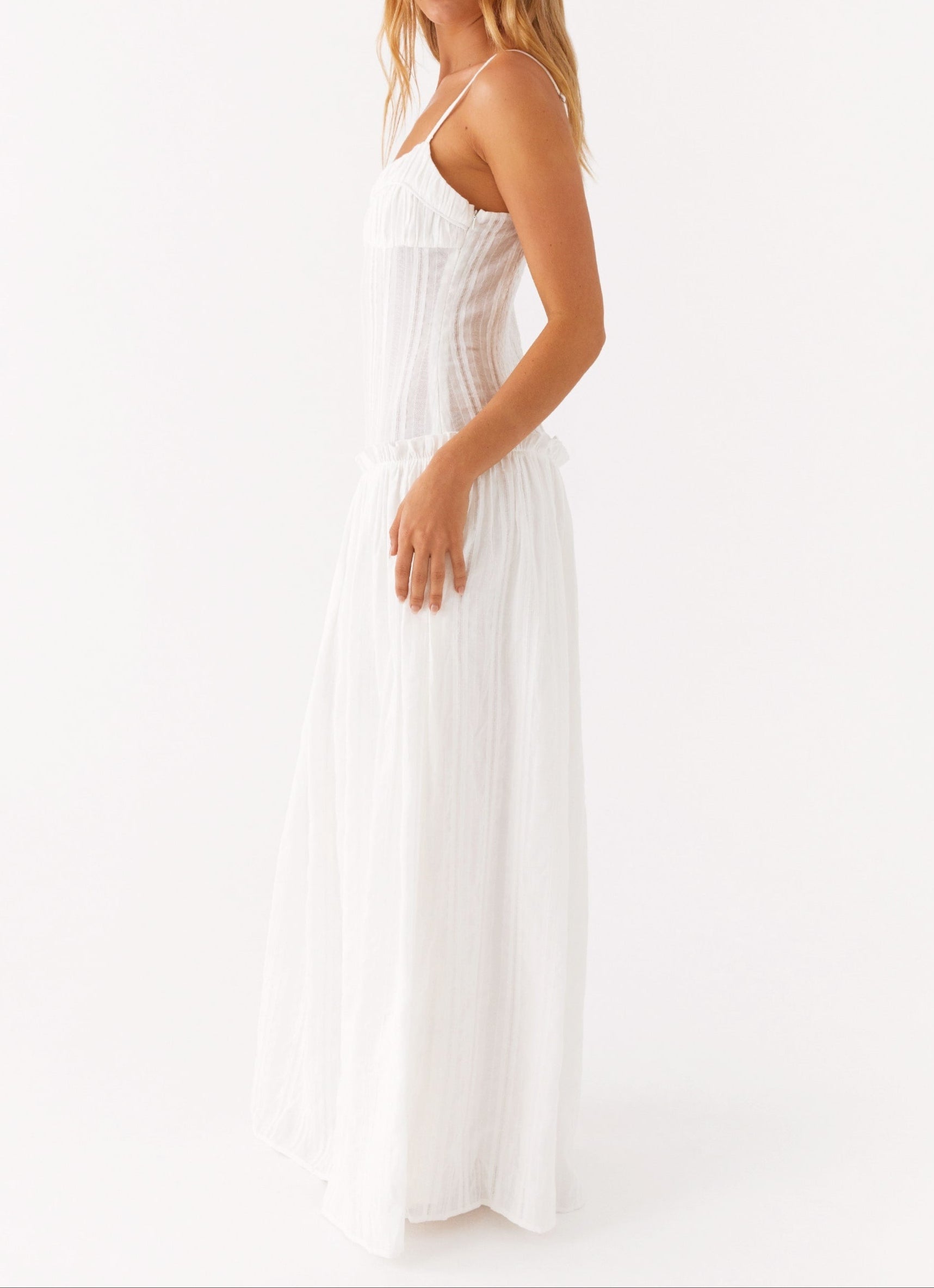 Patrizia Drop Waist Maxi Dress - Ivory