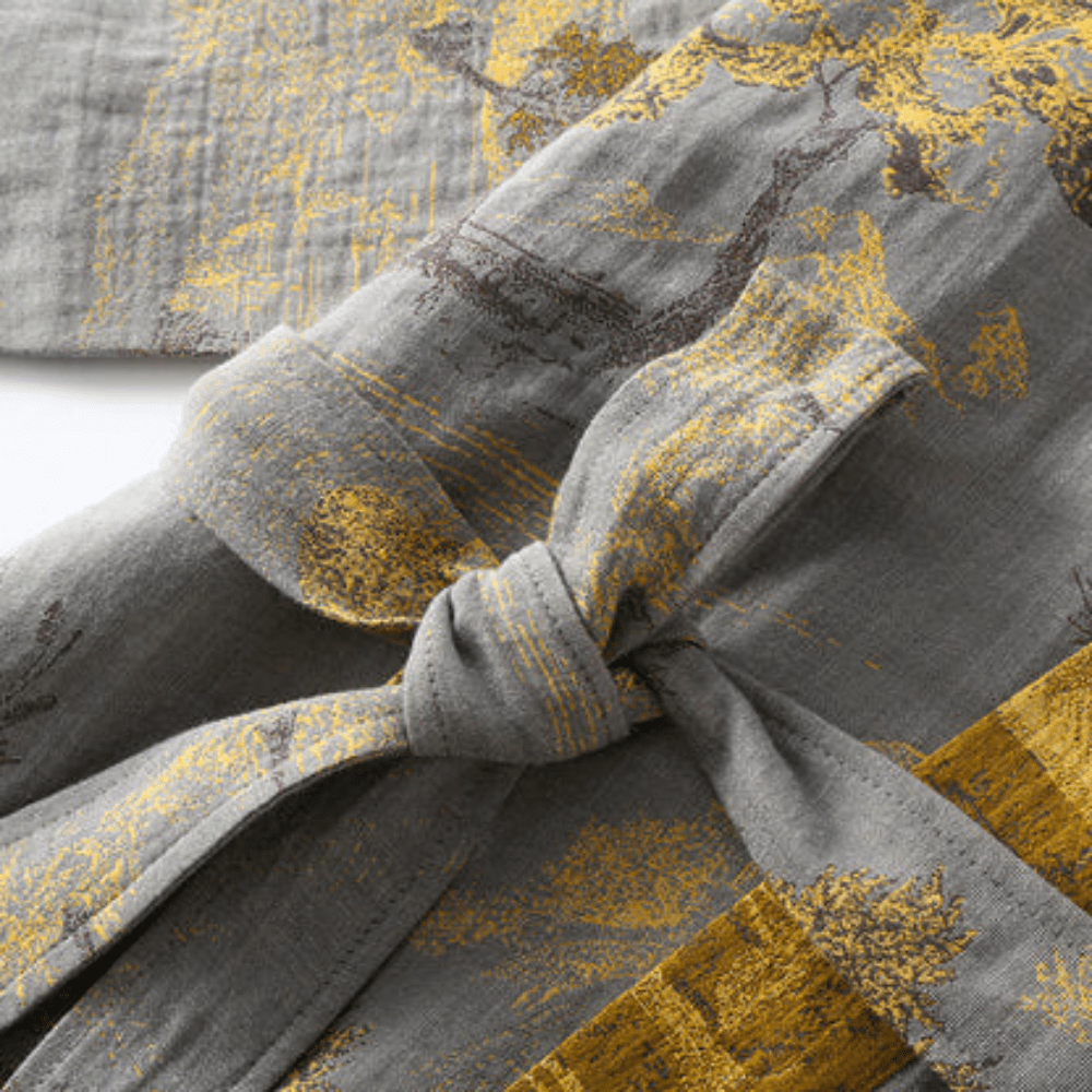 Unisex Retro Cotton Gauze Bathrobe