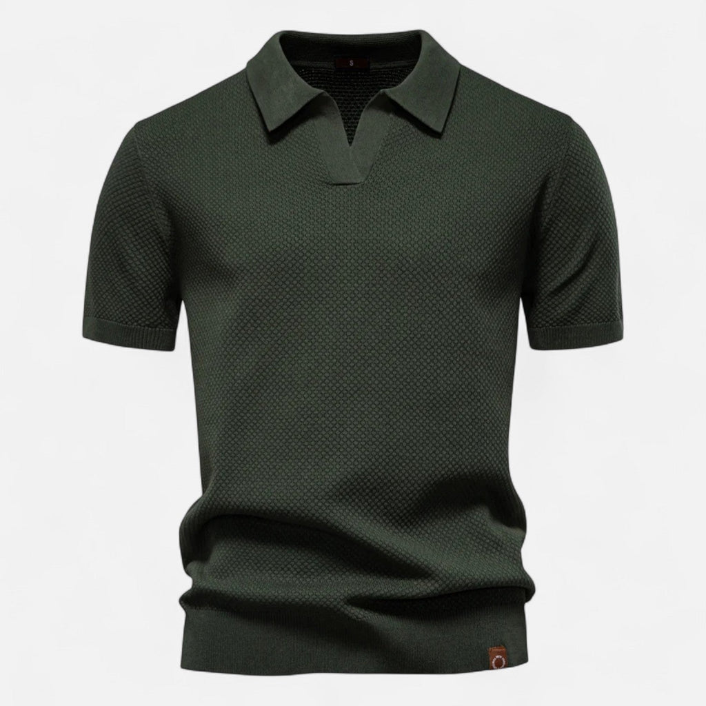 Men's V-Neck Polo Shirt | Short-Sleeve