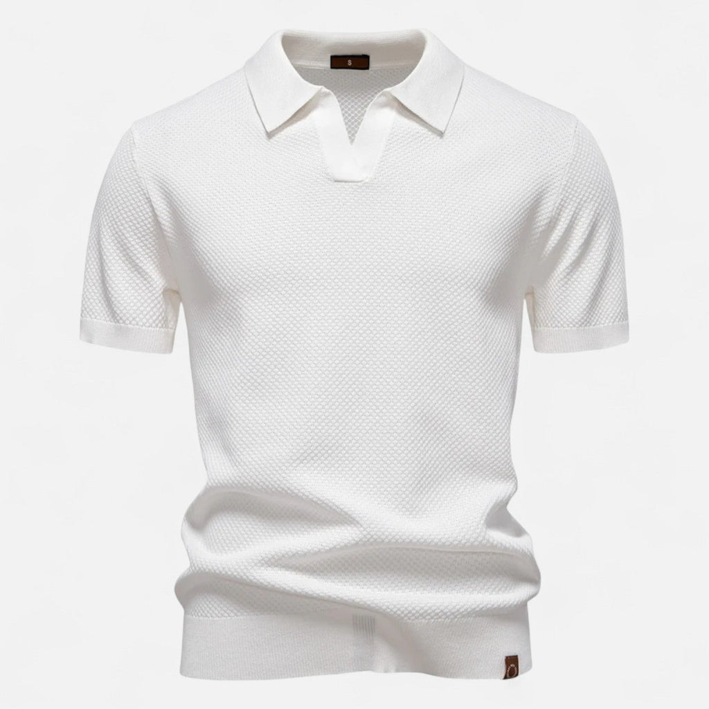 Men's V-Neck Polo Shirt | Short-Sleeve