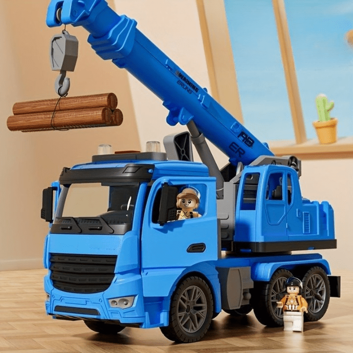 Crane Truck Toy with Light & Sound for Creative Construction Fun